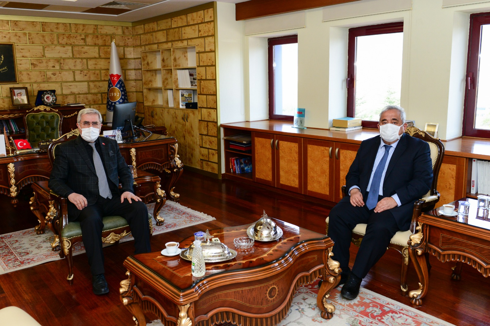 Üniversitemiz Rektörü Prof. Dr. Niyazi Can, Kahramanmaraş İstiklal Üniversitesi Rektörü Prof. Dr. Sami Özgül İle Bir Araya Geldi